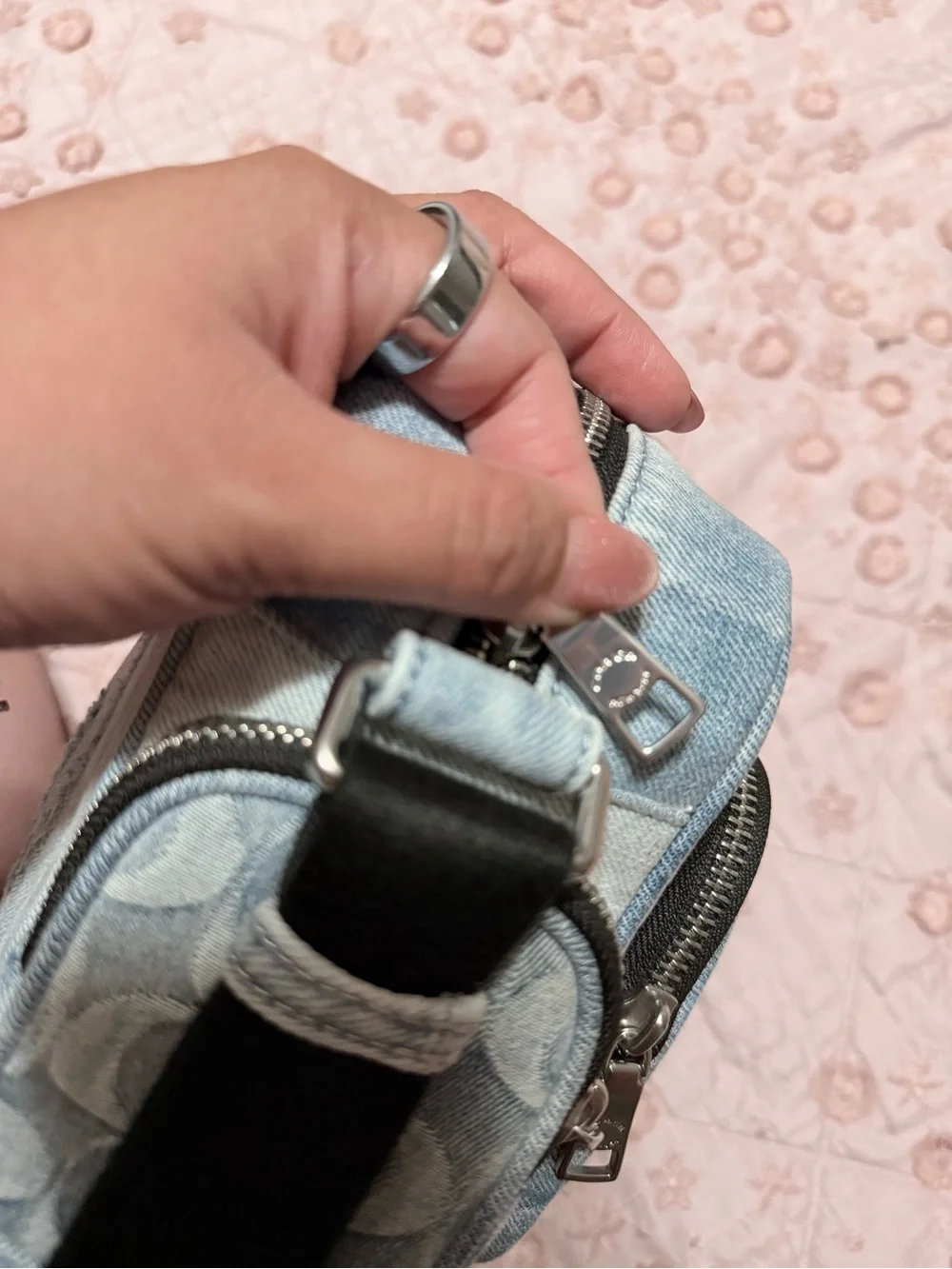 Coach Outlet Men's Fletcher Crossbody Bag In Loved Signature Denim - NO CHARMS